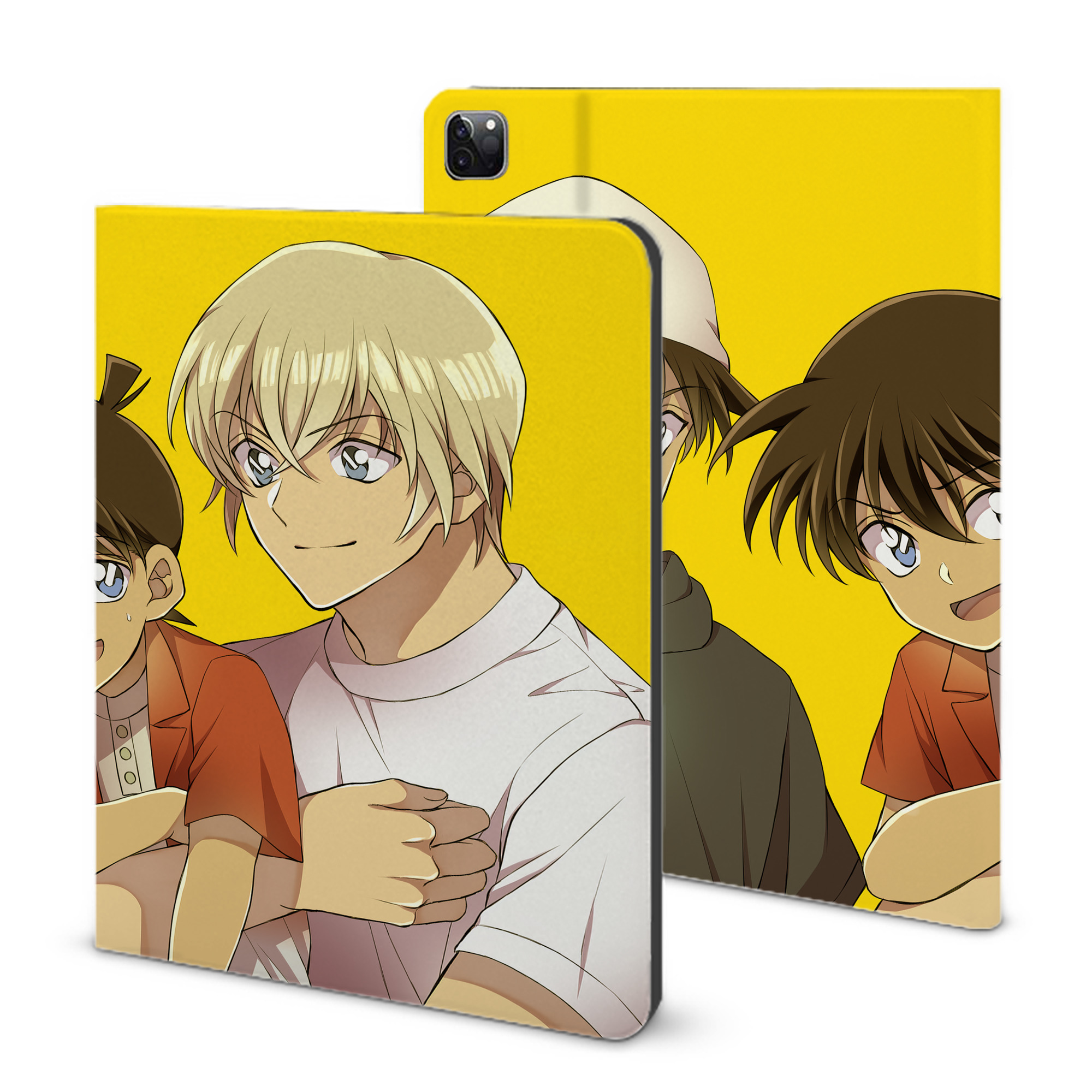 （画像用） 名探偵コナン Detective Conan IPad ケース ブック型 PUレザー TPU 耐衝撃 軽量 薄型 ペン収納なし 全面保護 IPad 各モデル対応